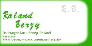 roland berzy business card